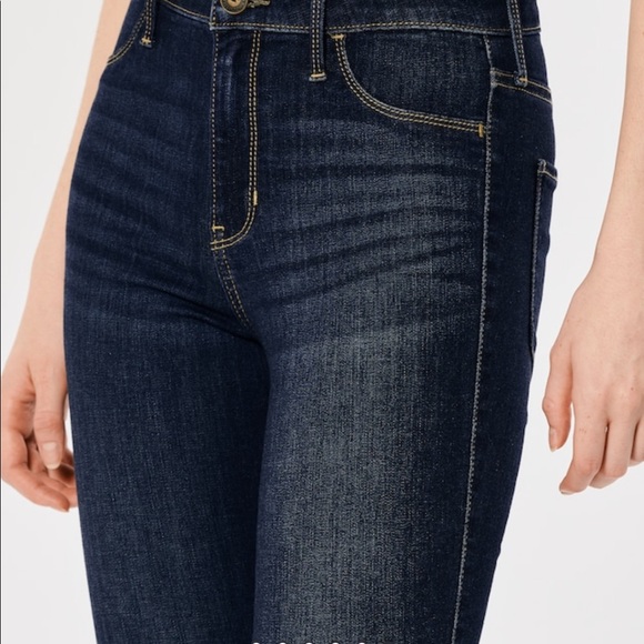 HIGH-RISE DARK WASH JEAN LEGGINGS - Picture 6 of 6